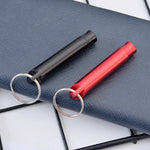Conjunto de 6 apitos multifuncionais para porta-chaves, pendente para homem, apito vermelho, apito preto