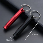 Conjunto de 6 apitos multifuncionais para porta-chaves, pendente para homem, apito vermelho, apito preto