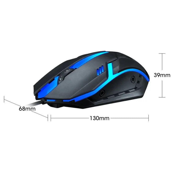 2 Unidades Rato com Fios T-WOLF V1 USB com 3 Botões 1200 DPI e Iluminação RGB de 7 Cores, Comprimento do Cabo: 1,35m