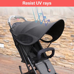 Toldo para Carrinho com Proteção Anti-Ultravioleta, Preto Impermeável