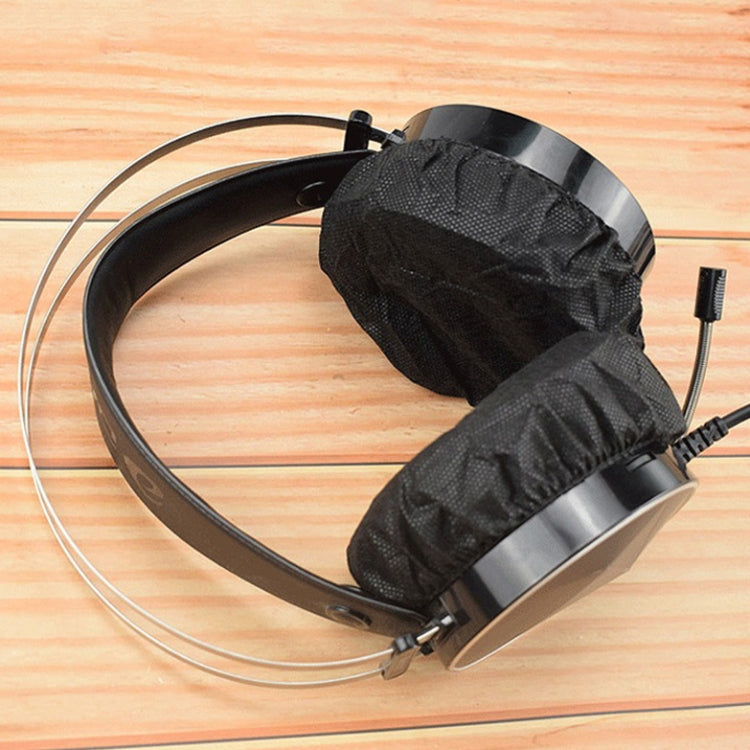 50 Pares de Capa Descartável para Auriculares, Capa Protetora Não Tecido para Auscultadores de Jogo, 50 Pares Independentes (Preto), 50 Pares Independentes (Azul)
