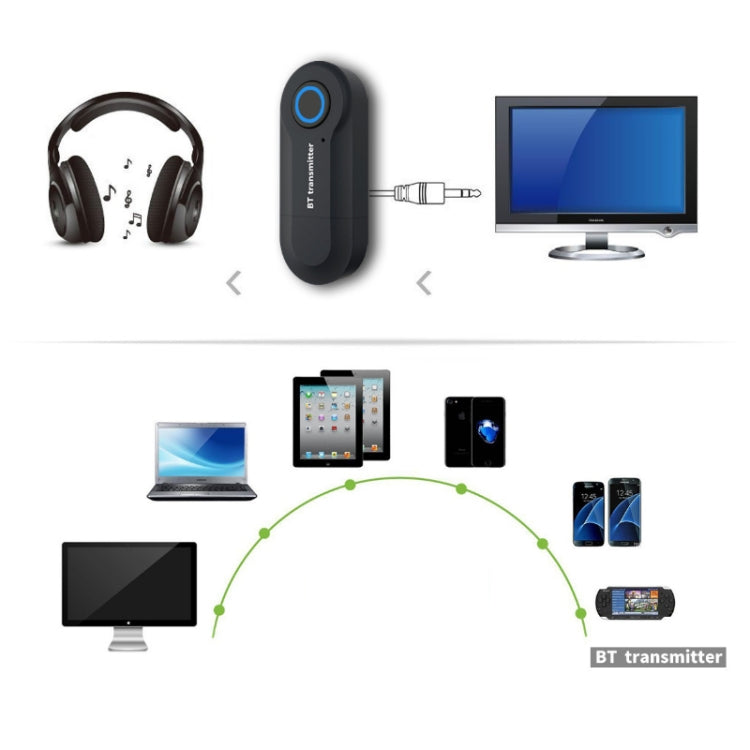 Transmissor Bluetooth USB GT09S Adaptador de Áudio 3,5mm Transmissor de Áudio Bluetooth para TV e Computador