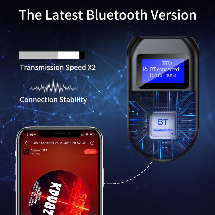 Adaptador Bluetooth 5.0 Áudio Lançamento Receção Chamada Três em Um TV Computador Jogo Música