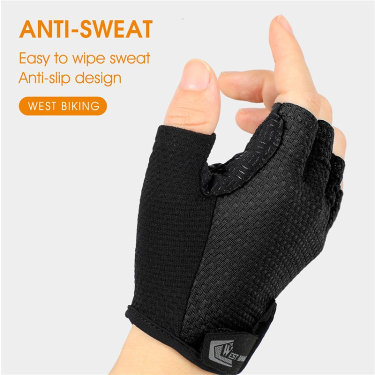 Luvas curtas para ciclismo WEST BIKING YP0211218, respiráveis e antiderrapantes, dedo curto, M, L, XL, 2XL