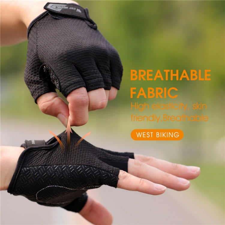 Luvas curtas para ciclismo WEST BIKING YP0211218, respiráveis e antiderrapantes, dedo curto, M, L, XL, 2XL