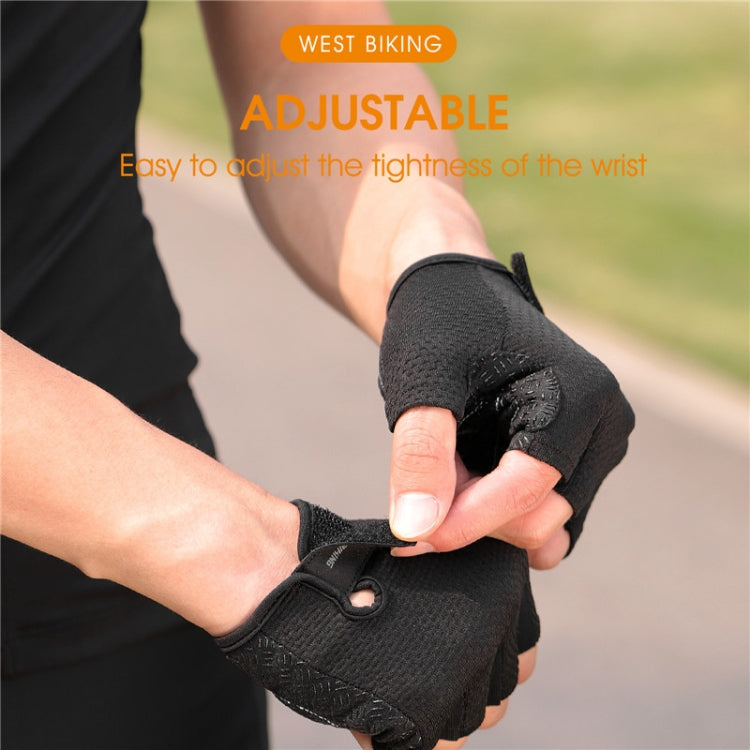 Luvas curtas para ciclismo WEST BIKING YP0211218, respiráveis e antiderrapantes, dedo curto, M, L, XL, 2XL