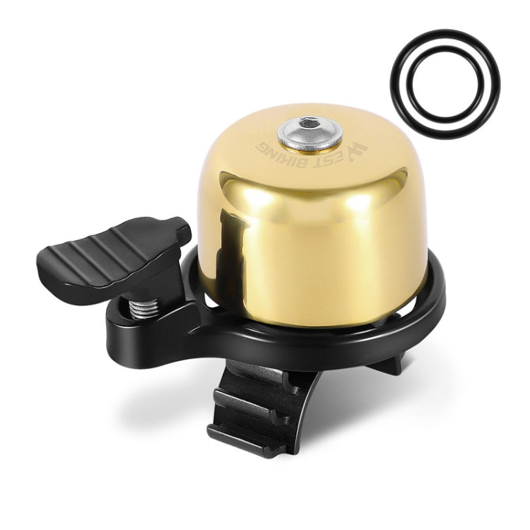 Campainha de cobre para bicicleta WEST BIKING YP0706048, campainha mini para bicicleta de montanha, campainha WEST BIKING para bicicleta (Preto), campainha WEST BIKING para bicicleta (Dourado)