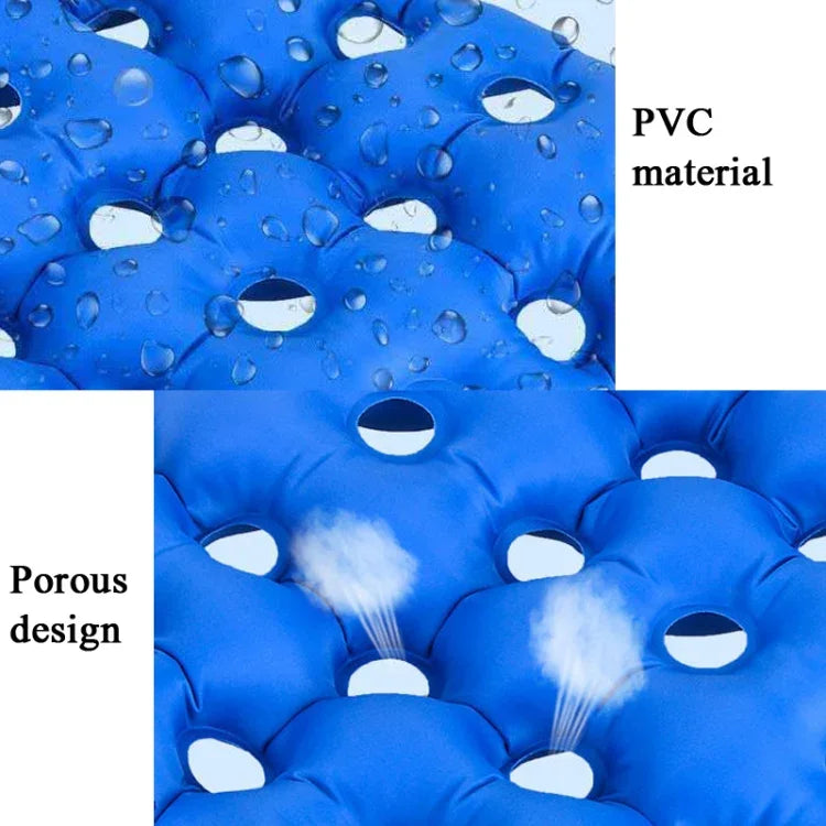 Almofada Inflável Quadrada com 25 Orifícios Anti-escaras para Cadeira de Rodas, Almofada Médica Inflável para Cadeira de Rodas