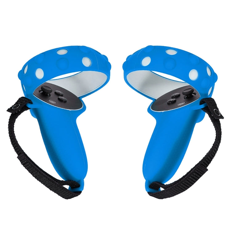 2 Conjuntos de Capa Protetora de Silicone para Comando GS092, Anti-queda e Anti-perda, Capa Completa para Oculus Quest 2, GS092 Azul, GS092 Preto