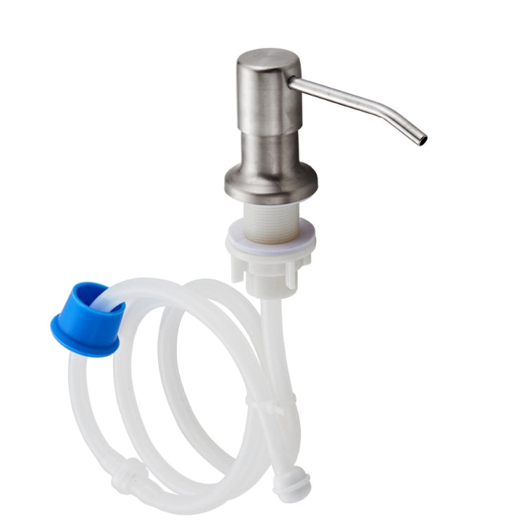 Bomba de Dispensador de Sabão para Pia em Aço Inoxidável 304 com Tubo de Silicone Extensor para Casa de Banho, Cabeça de Bomba 9508N-02