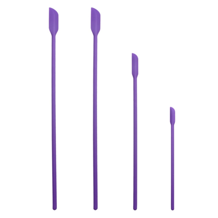 4 in 1 Silicone Mini-Pointed Scraper Lengthening Cosmetic Bottle Scraper Jam Spatula Set, 4 in 1 Red, 4 in 1 Black, 4 in 1 Colorful, 4 in 1 Purple, 4 in 1 Green