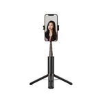 Suporte de Tripé com Luz de Preenchimento para Transmissão ao Vivo CYKE AB202 Phantom Bastão Selfie Bluetooth Tudo-em-um para Telemóvel