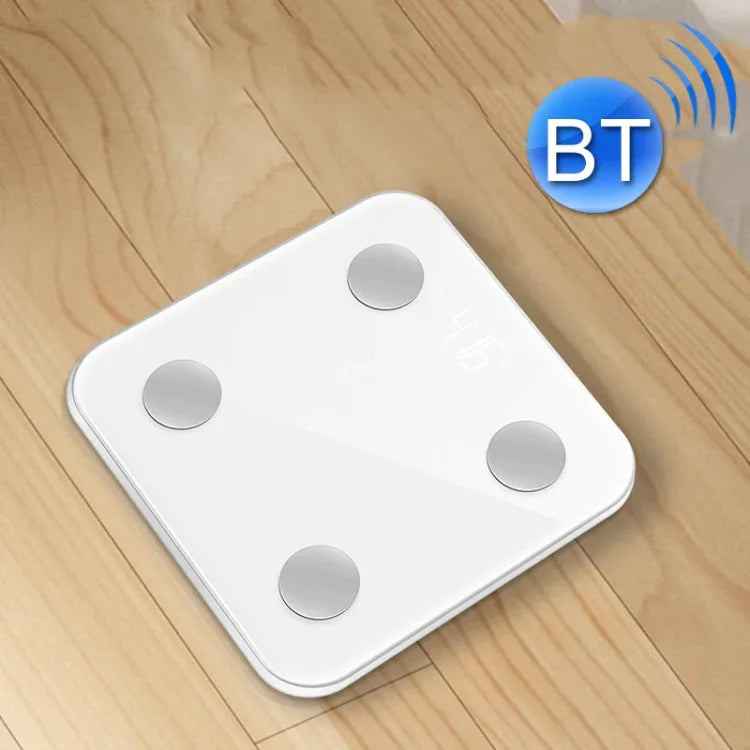 Balança Eletrónica Inteligente para Gordura Corporal 8066, Balança Doméstica Bluetooth, Estilo a Pilhas (Branco), Estilo com Carregamento (Branco)