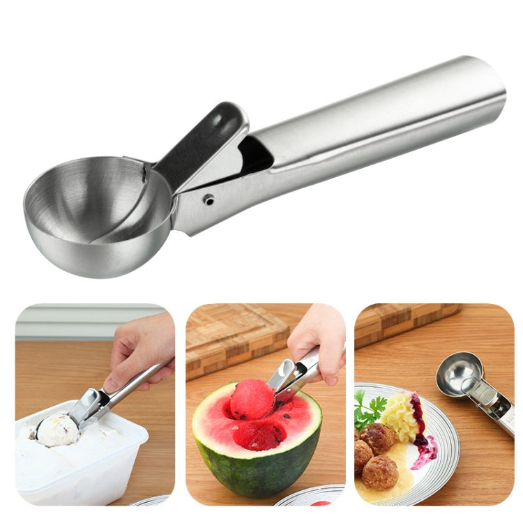 Colher de Aço Inoxidável para Gelado, Colher de Sobremesa, Concha para Gelado, 4 Peças em Aço Inoxidável