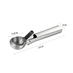 Colher de Aço Inoxidável para Gelado, Colher de Sobremesa, Concha para Gelado, 4 Peças em Aço Inoxidável