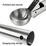 Colher de Aço Inoxidável para Gelado, Colher de Sobremesa, Concha para Gelado, 4 Peças em Aço Inoxidável