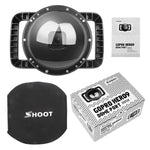 Capa Transparente para Lente de Câmara de Mergulho Subaquático com Porta Dome SHOOT XTGP559 Para GoPro HERO9 Black, Para GoPro HERO9 Black