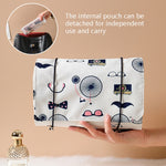 Bolsa de Armazenamento de Cosméticos Multifuncional 4 em 1 Bolsa de Cosméticos de Grande Capacidade Removível para Viagem Conveniente Bolsa de Lavagem, Preto, Cinzento, Verde Atualizado, Rosa Atualizado, Azul Atualizado, Roxo Atualizado, Branco Atualizado