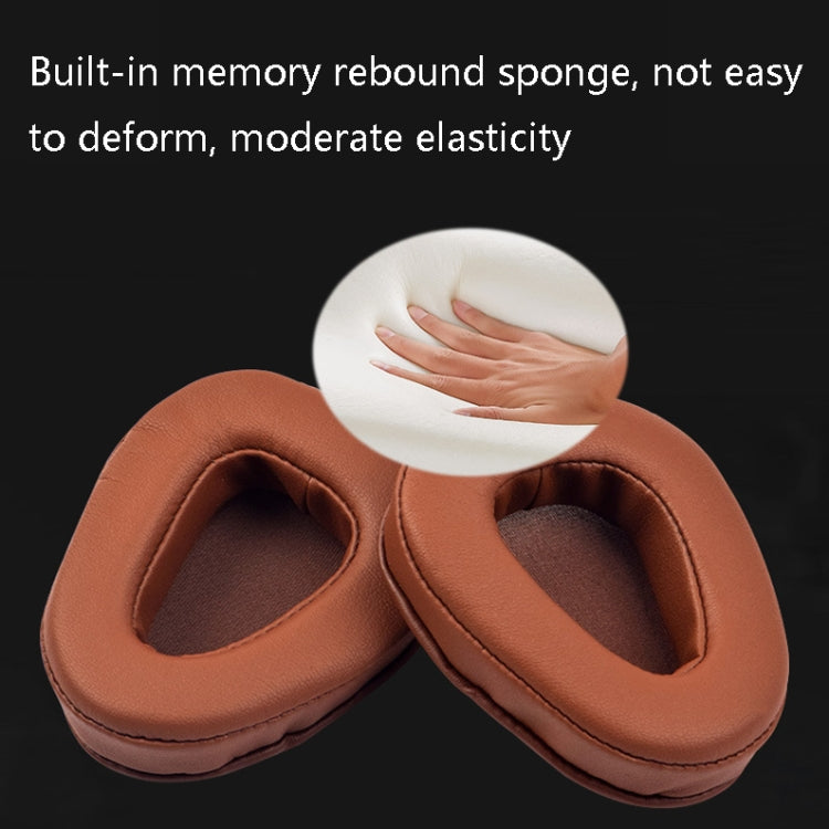1 Par de Almofadas de Espuma em Pele para Auscultadores Skullcandy Aviator 2, Preto, Castanho