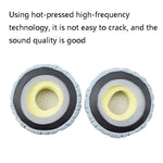 2 PCS Almofadas de Couro para Auscultadores para Edifier W570BT / W670BT, Preto, Cinzento Prateado