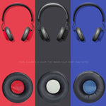 2 PCS Capa de Espuma para Auscultadores, Capa de Couro para Jabra Revo Wireless, Cor: Preto com Grelha Preta, Preto com Grelha Preta, Preto com Grelha Vermelha, Preto com Grelha Azul, Branco com Grelha Branca, Preto com Grelha Cinzenta