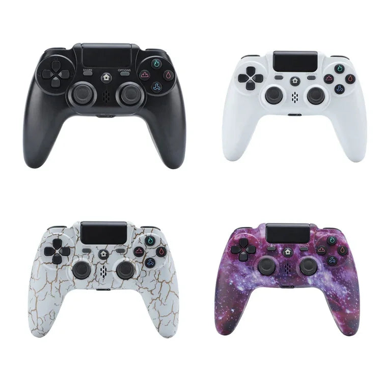 Comando de Jogo Sem Fios ZR486 para PS4, Branco, Preto, Burst, Roxo Céu Estrelado