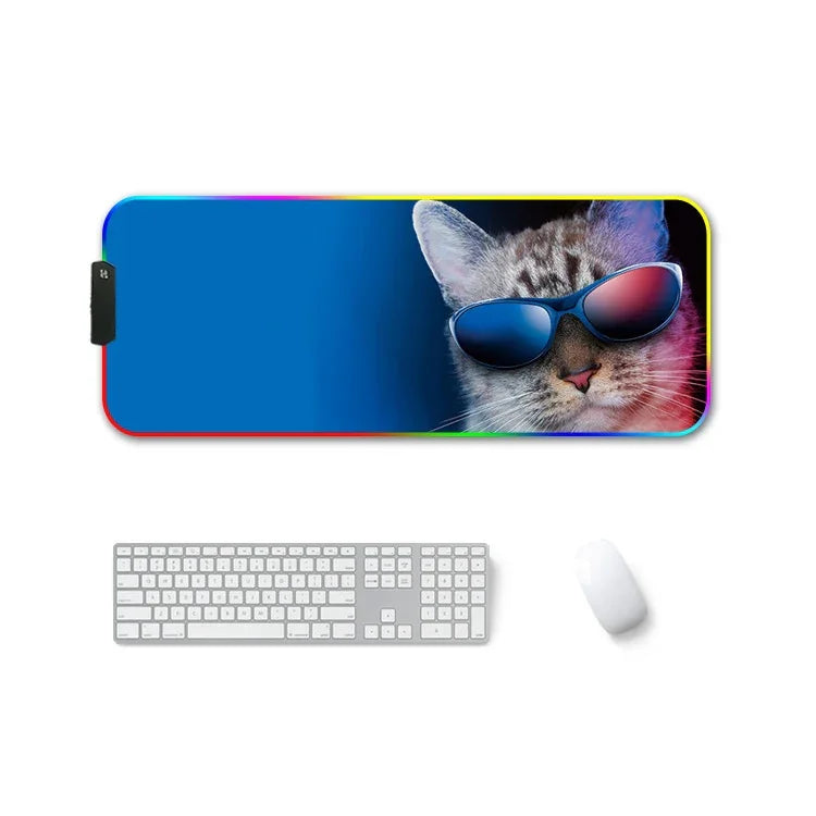 Tapete de rato antideslizante RGB F-01, transferência térmica em borracha, tamanho: 350x900x3 mm, 350x900x4 mm, 400x900x3 mm, 400x900x4 mm