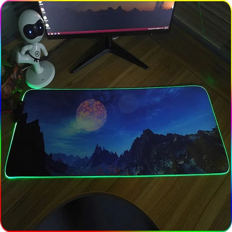 Tapete de rato antideslizante RGB F-01, transferência térmica em borracha, tamanho: 350x900x3 mm, 350x900x4 mm, 400x900x3 mm, 400x900x4 mm