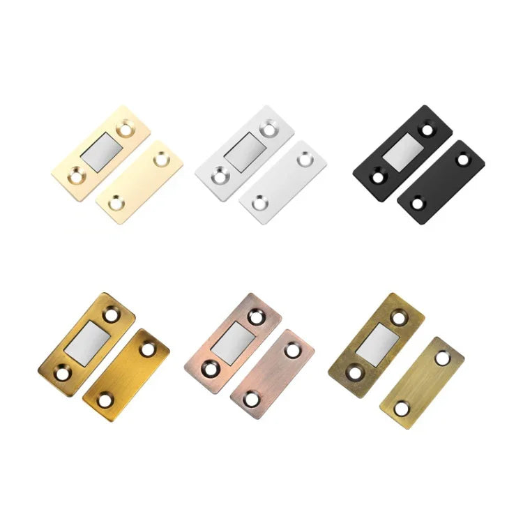 Lançador Magnético Invisível para Porta de Armário Sem Perfuração, Ventosa Magnética Dupla para Porta Deslizante, Preto, Dourado, Bronze Verde, Bronze Vermelho, Bronze Amarelo