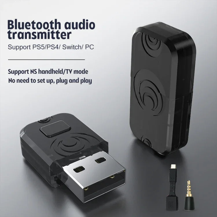 Adaptador Transmissor e Recetor de Áudio Bluetooth para PS5 / PS4 / Switch, Para PS5 / PS4 / Switch