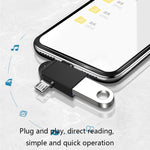 10 UNIDADES LI-09 Adaptador OTG Multifuncional USB 3.0 Fêmea para USB-C / Tipo-C + Micro USB Macho com Cordão, Preto, Dourado, Prateado, Rosa Dourado
