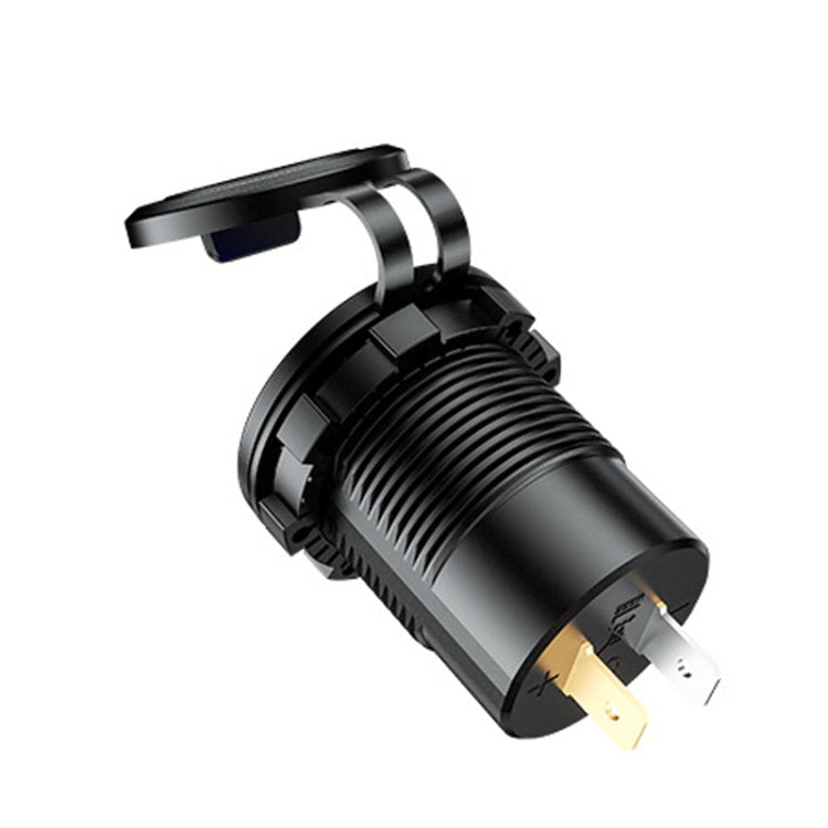 Car Motorcycle Ship Modified USB Charger Waterproof PD + QC3.0 Fast Charge, Blue Light With Terminal, Red Light With Terminal, Green Light With Terminal, Blue Light With 60cm Line, Red Light With 60cm Line, Green Light With 60cm Line