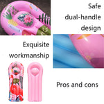 Prancha de Flutuação Inflável para Crianças com Padrão de Animal de Desenho Animado em PVC, 117x54cm