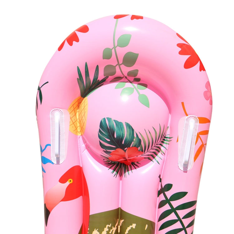 Prancha de Flutuação Inflável para Crianças com Padrão de Animal de Desenho Animado em PVC, 117x54cm