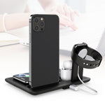 Base de Carregamento e Suporte para Telemóvel HQ-UD17 4 em 1 Carregador Sem Fios para iPhone, iWatch, AirPods e Outros Telemóveis Android, HQ-UD17