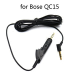 3 PCS Cabo de Áudio de Substituição 3,5mm para 3,5mm para Bose QC15 / QC2, 1,8 m