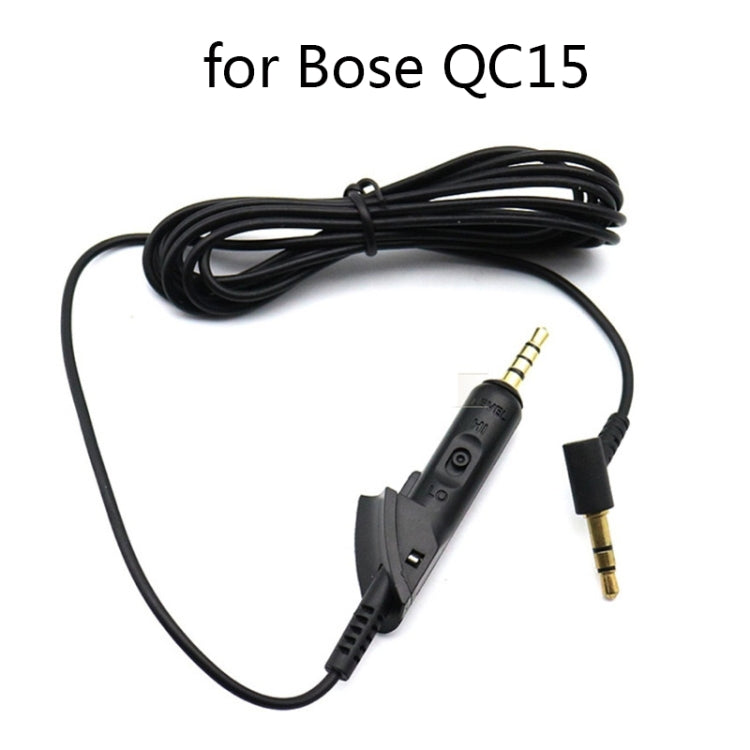 3 PCS Cabo de Áudio de Substituição 3,5mm para 3,5mm para Bose QC15 / QC2, 1,8 m