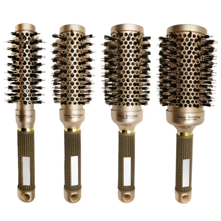 Pente de Rolo com Cerdas de Cerâmica Resistentes a Alta Temperatura, Agulha de Nylon Cilíndrica para Caracóis, 25, 32, 45, 53