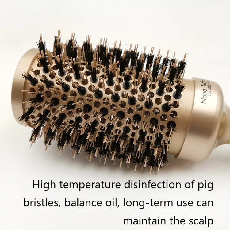 Pente de Rolo com Cerdas de Cerâmica Resistentes a Alta Temperatura, Agulha de Nylon Cilíndrica para Caracóis, 25, 32, 45, 53