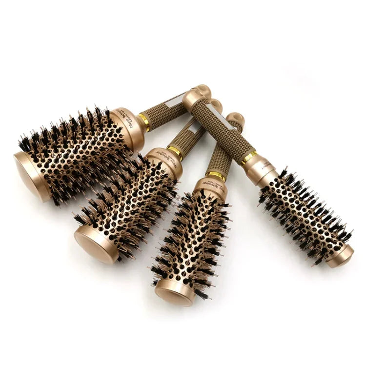 Pente de Rolo com Cerdas de Cerâmica Resistentes a Alta Temperatura, Agulha de Nylon Cilíndrica para Caracóis, 25, 32, 45, 53