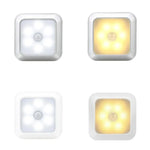 1143 Luz Noturna de Sensação do Corpo Humano Luzes de Detecção para Casa Inteligente, Luz Branca Prateada, Luz Quente Prateada, Luz Branca com Casca Branca, Luz Quente com Casca Branca