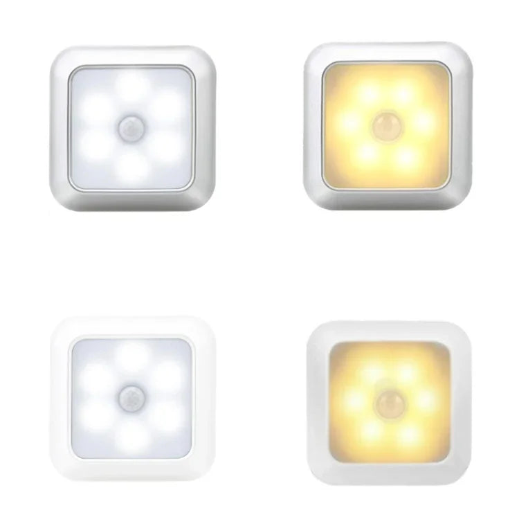 1143 Luz Noturna de Sensação do Corpo Humano Luzes de Detecção para Casa Inteligente, Luz Branca Prateada, Luz Quente Prateada, Luz Branca com Casca Branca, Luz Quente com Casca Branca