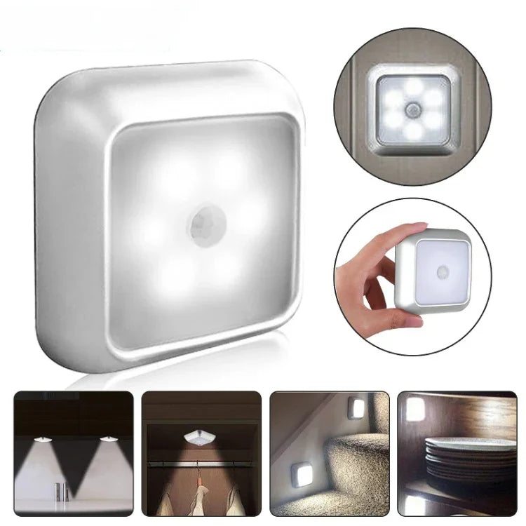 1143 Luz Noturna de Sensação do Corpo Humano Luzes de Detecção para Casa Inteligente, Luz Branca Prateada, Luz Quente Prateada, Luz Branca com Casca Branca, Luz Quente com Casca Branca