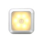 1143 Luz Noturna de Sensação do Corpo Humano Luzes de Detecção para Casa Inteligente, Luz Branca Prateada, Luz Quente Prateada, Luz Branca com Casca Branca, Luz Quente com Casca Branca