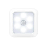 1143 Luz Noturna de Sensação do Corpo Humano Luzes de Detecção para Casa Inteligente, Luz Branca Prateada, Luz Quente Prateada, Luz Branca com Casca Branca, Luz Quente com Casca Branca