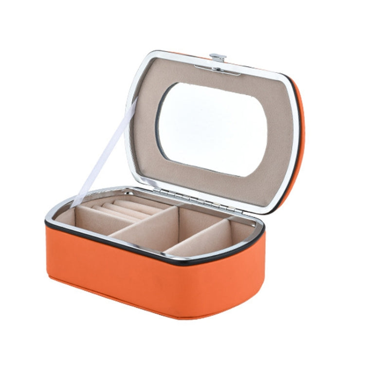Caixa de Armazenamento Portátil para Anéis e Batom HN-001, Versão Colar Rosa, Versão Espelho Rosa, Versão Colar Azul, Versão Espelho Azul, Versão Colar Laranja, Versão Espelho Laranja, Versão Colar Dourado, Versão Espelho Dourado