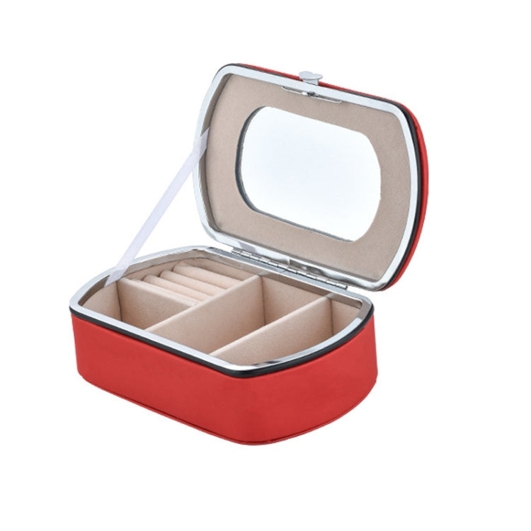 Caixa de Armazenamento Portátil para Anéis e Batom HN-001, Versão Colar Rosa, Versão Espelho Rosa, Versão Colar Azul, Versão Espelho Azul, Versão Colar Laranja, Versão Espelho Laranja, Versão Colar Dourado, Versão Espelho Dourado