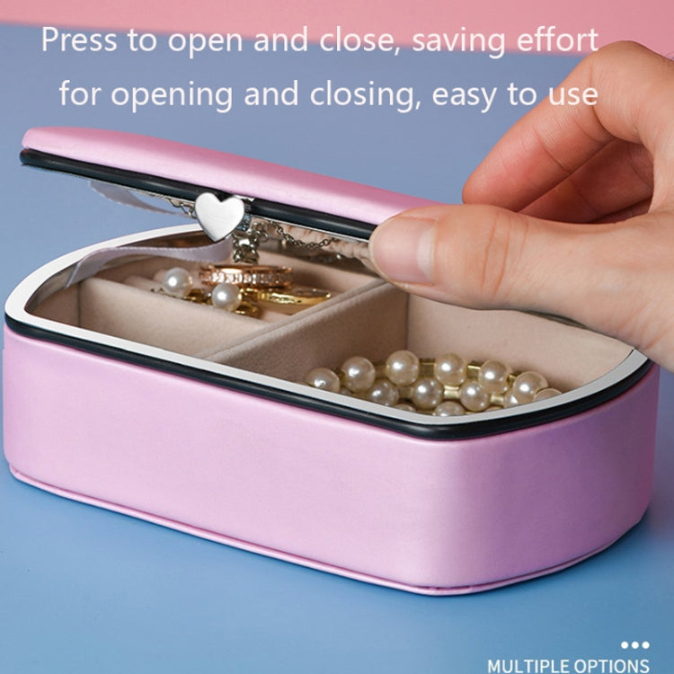 Caixa de Armazenamento Portátil para Anéis e Batom HN-001, Versão Colar Rosa, Versão Espelho Rosa, Versão Colar Azul, Versão Espelho Azul, Versão Colar Laranja, Versão Espelho Laranja, Versão Colar Dourado, Versão Espelho Dourado