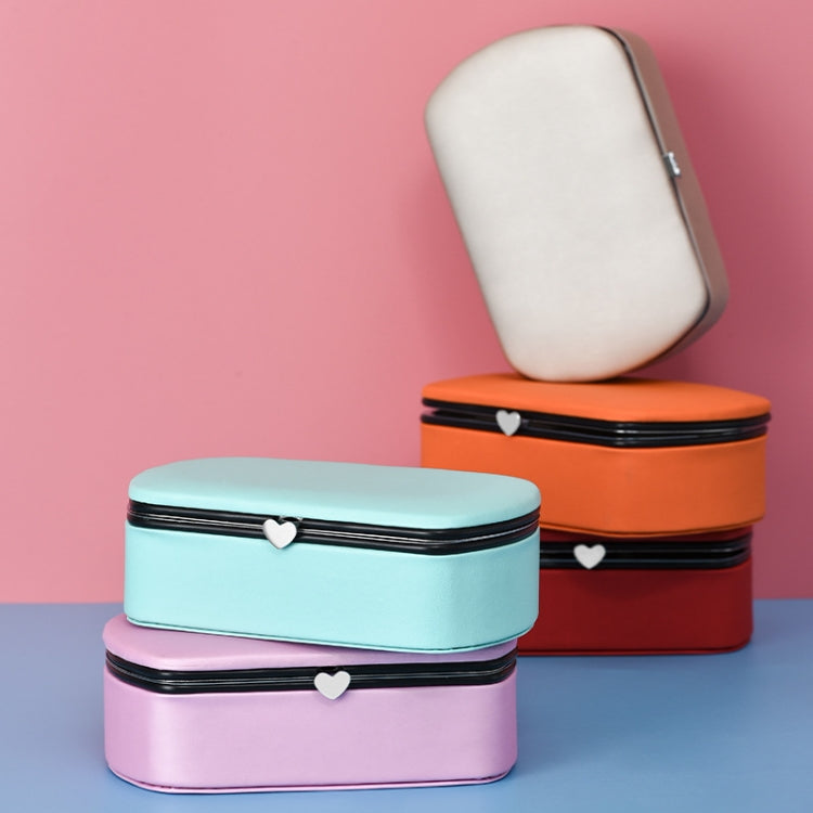Caixa de Armazenamento Portátil para Anéis e Batom HN-001, Versão Colar Rosa, Versão Espelho Rosa, Versão Colar Azul, Versão Espelho Azul, Versão Colar Laranja, Versão Espelho Laranja, Versão Colar Dourado, Versão Espelho Dourado