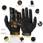 WEST BIKING YP0211208 Luvas de condução para motocicleta e bicicleta, dedos compridos, antiderrapantes, para ecrã tátil, M, L, XL